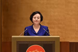 Secretary of the Party Central Committee and Deputy Prime Minister Pham Thi Thanh Tra speaks at the conference. (Photo: NDO)