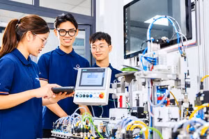 Semiconductor workforce training at Phenikaa University. (Photo: NGOC THOM)