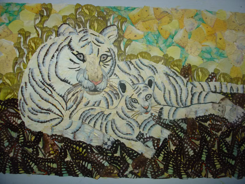 Artisan makes art from butterfly wings ảnh 3