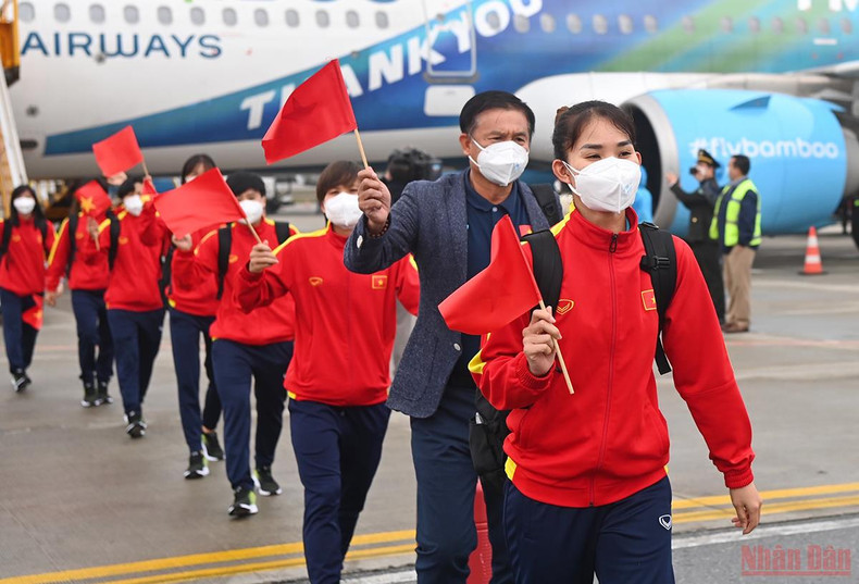 Homecoming ceremony for women’s football squad after historic World Cup ticket ảnh 2 Homecoming ceremony for women’s football squad after historic World Cup ticket ảnh 2