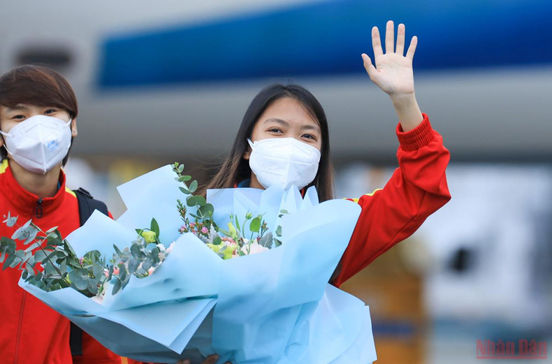 Homecoming ceremony for women’s football squad after historic World Cup ticket ảnh 3 Homecoming ceremony for women’s football squad after historic World Cup ticket ảnh 3