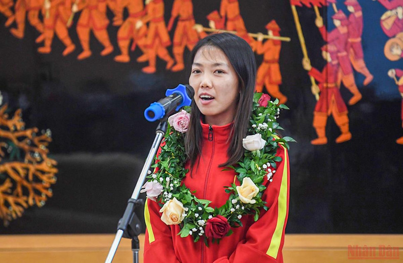Homecoming ceremony for women’s football squad after historic World Cup ticket ảnh 7 Homecoming ceremony for women’s football squad after historic World Cup ticket ảnh 7