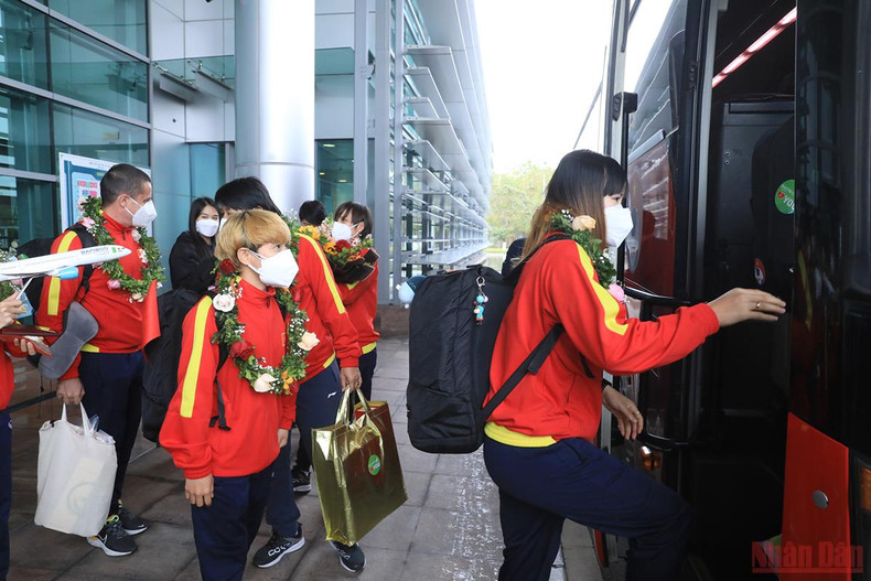 Homecoming ceremony for women’s football squad after historic World Cup ticket ảnh 10 Homecoming ceremony for women’s football squad after historic World Cup ticket ảnh 10
