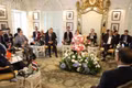 Vietnamese Minister of Foreign Affairs Le Hoai Trung (front, second from left), other foreign ministers of ASEAN and their Myanmar counterpart attend an informal meeting in Bangkok on July 12. (Photo: VNA)