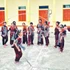 Children from the “Anchoring the soul of Vi and Giam” class during a roots-return activity, taking part in traditional folk games.