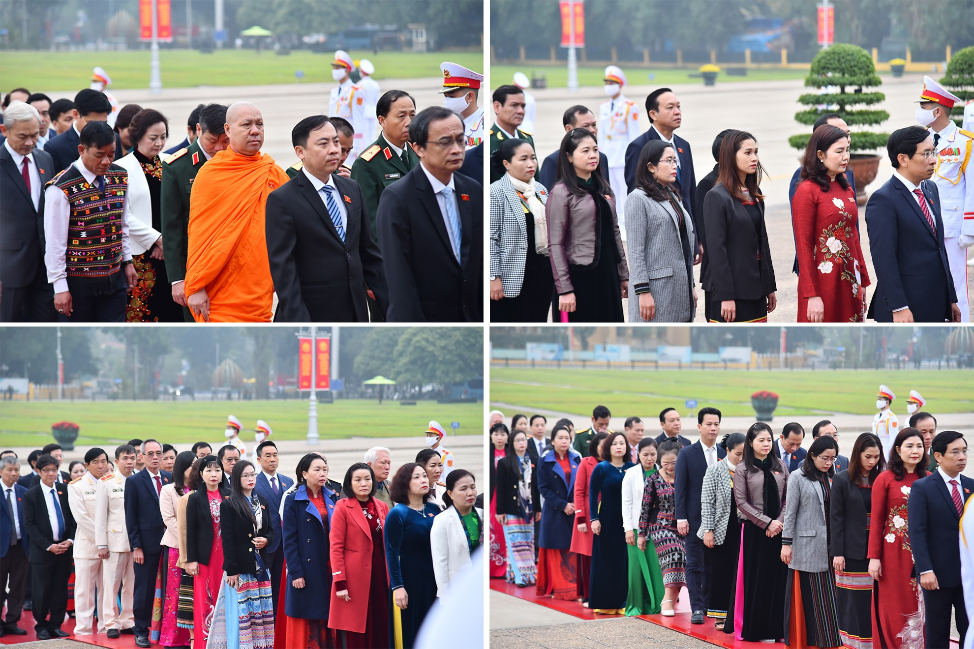 The delegation pay tribute to President Ho Chi Minh before the opening ceremony of the 2nd Extraordinary Session. The delegation pay tribute to President Ho Chi Minh before the opening ceremony of the 2nd Extraordinary Session.