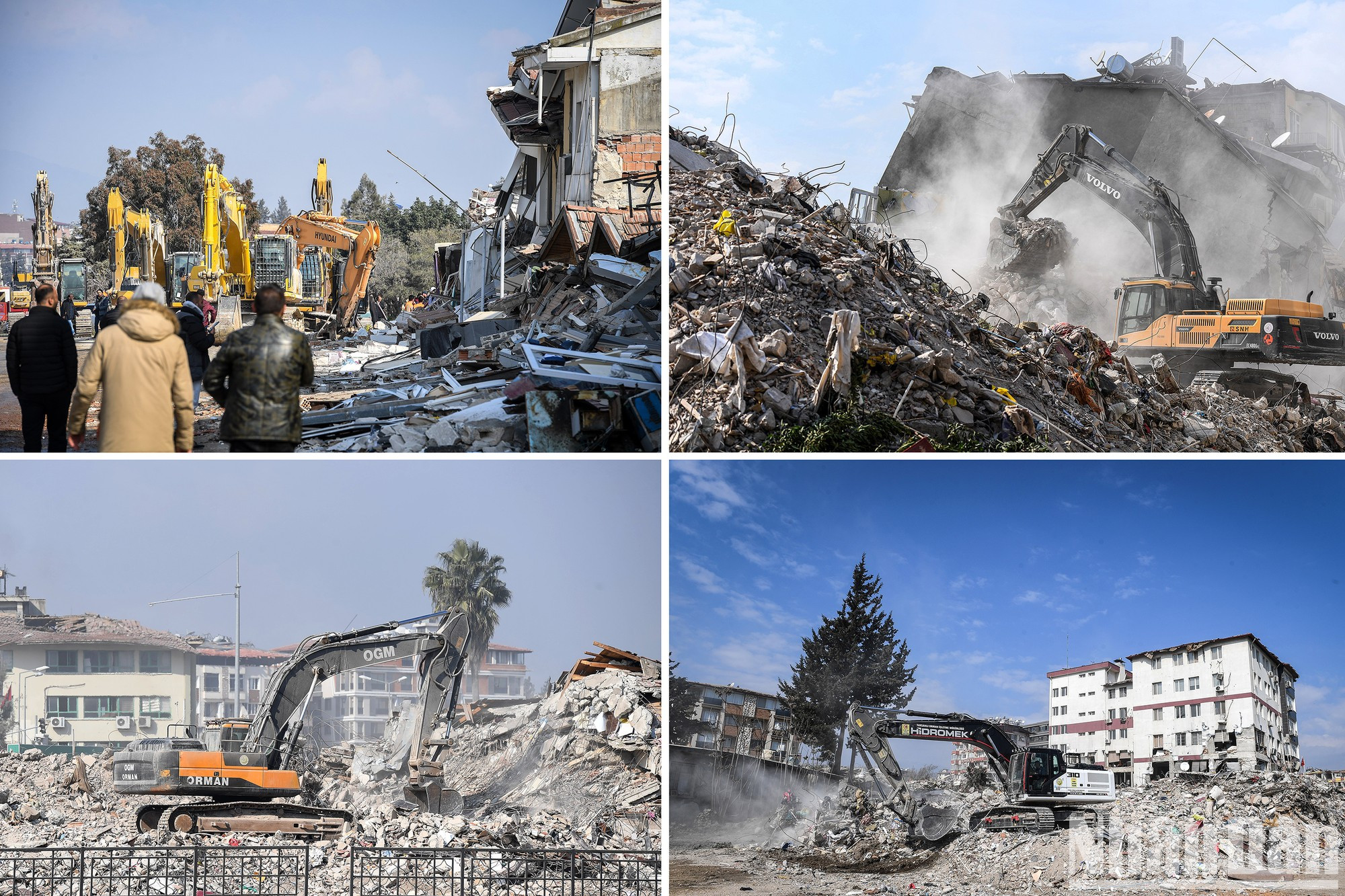 Throughout the city are scenes of excavators and bulldozers cleaning the rubble and remaining houses, which are not safe to carry out the reconstruction process. Throughout the city are scenes of excavators and bulldozers cleaning the rubble and remaining houses, which are not safe to carry out the reconstruction process.