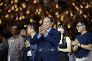 Prime Minister Pham Minh Chinh attended the “V Fest – Viet Nam Today” music festival. (Photo: VNA)
