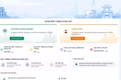 The interface of the HIHUB independent survey portal. (Photo: ttpvhcc.hanoi.gov.vn)