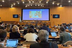 A view of the 224th session of the UNESCO Executive Board in Paris. (Photo: VNA)