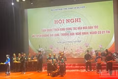 A cultural performance at the conference.