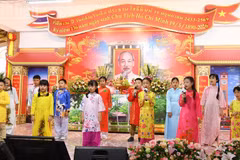 A performance at the celebration commemorating the 136th birth anniversary of President Ho Chi Minh in Nakhon Phanom Province, Thailand