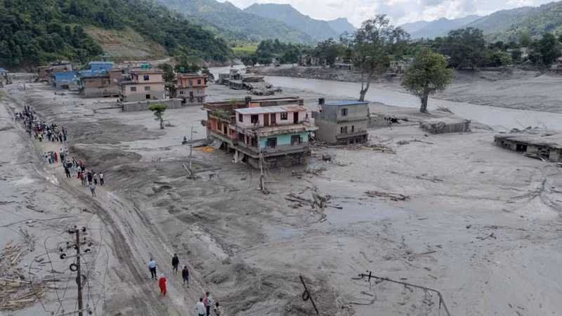 Nuwakot district, Nepal on August 27, after the flashflood (Photo: VNA)