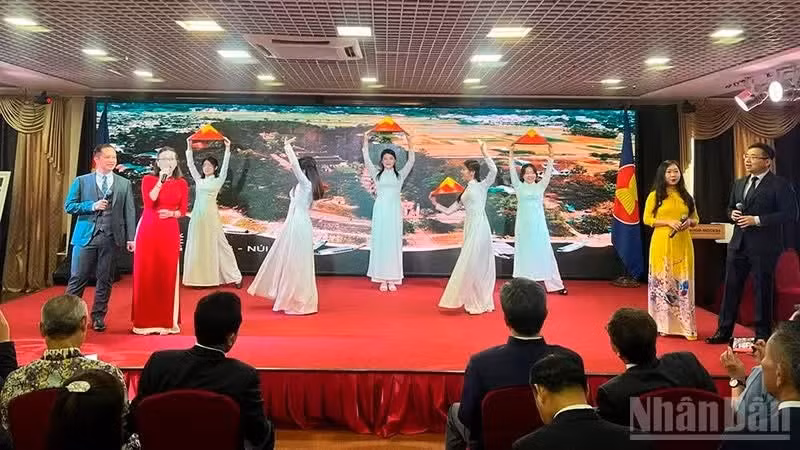 An art performance marks the 56th founding anniversary of ASEAN in the Russian Federation. (Photo: THUY VAN)