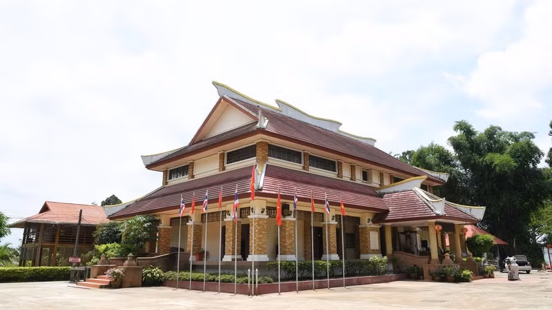 A panoramic view of the multi-purpose house within the relic site. (Photo: XUAN SON)