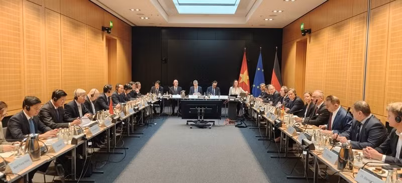 An overview of the working session (Photo published by VNA)