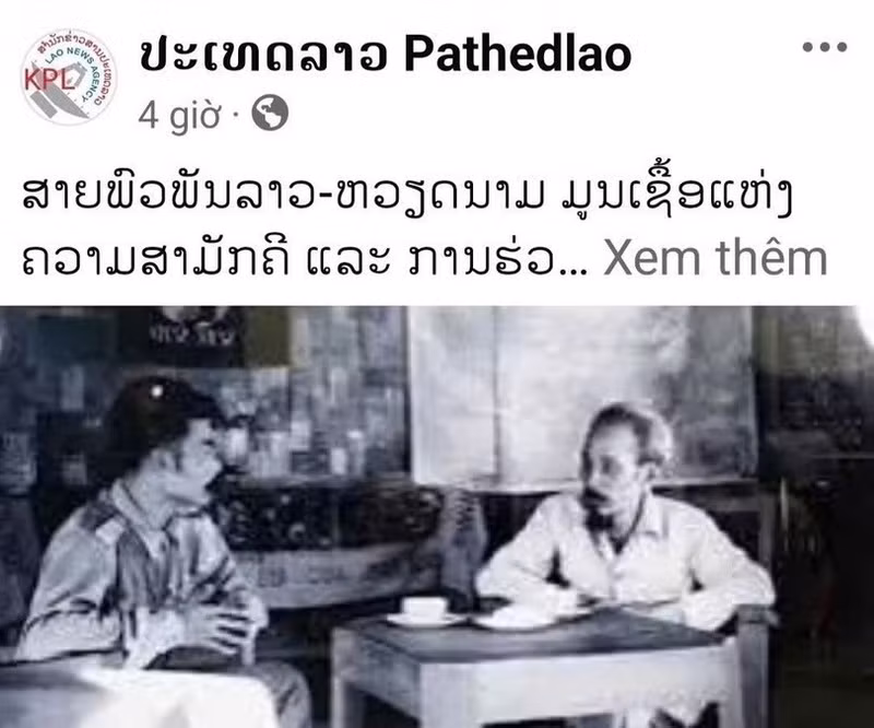 The article posted on the official Facebook page of Pathet Lao. (Photo published by VNA)