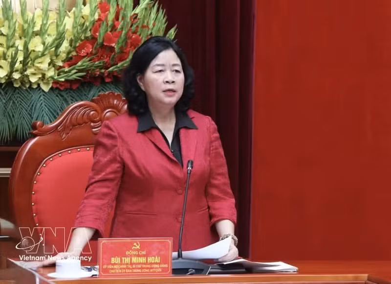 President of the Viet Nam Fatherland Front Central Committee Bui Thi Minh Hoai. (Photo: VNA)