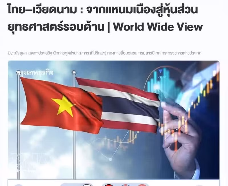 The article on Bangkokbiznews (Photo: VNA)