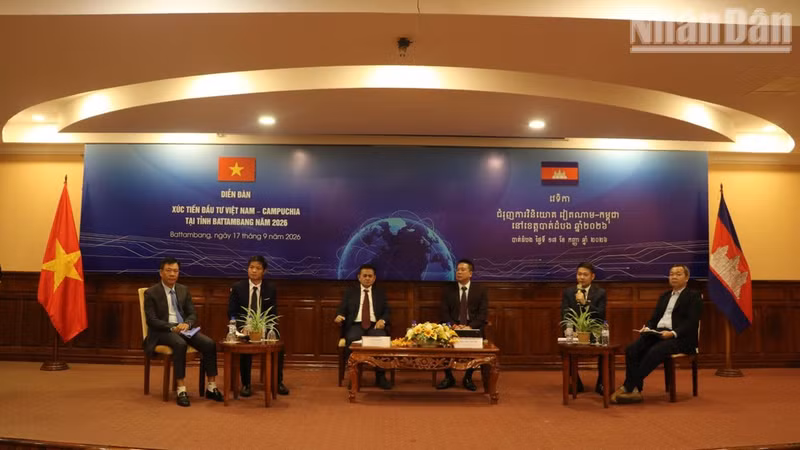 The Viet Nam-Cambodia Investment Promotion Forum 2026 in Battambang provided useful information on the business and investment situation, as well as the potential and investment opportunities in northwestern Cambodia. (Photo: HUY VU)