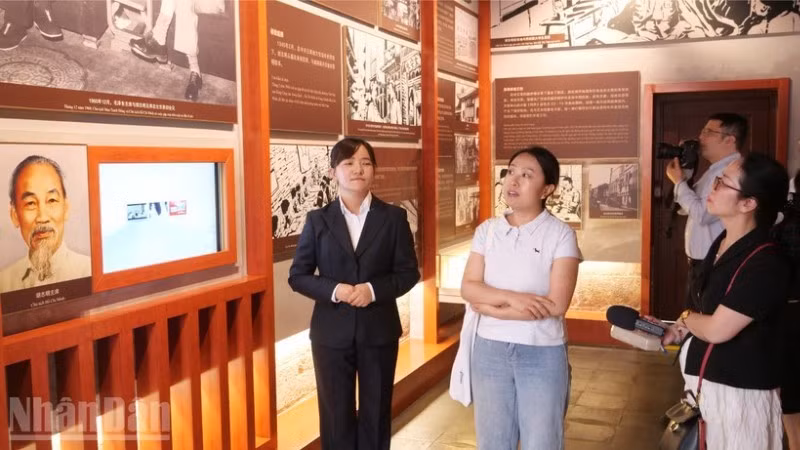 Visitors explore the Ho Chi Minh Relic Site in Kunming, Yunnan Province, China.