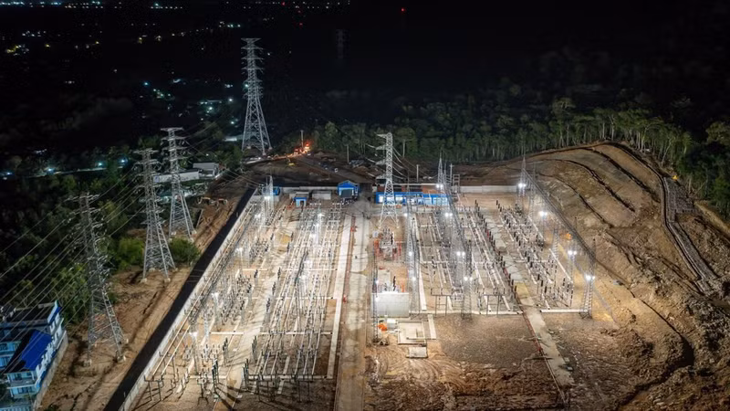 The 220kV Phu Quoc substation was successfully energised at 11.30pm on August 19, 2026. (Photo: EVNSPC)