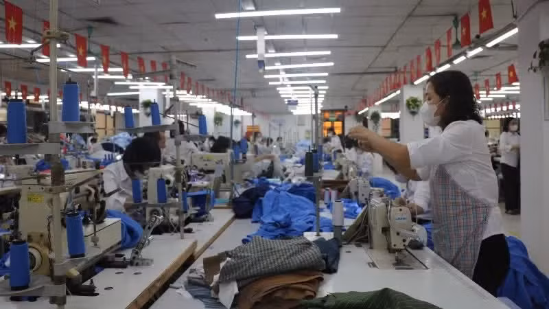 Production of textile and garment products for export at Garment 10 Corporation.
