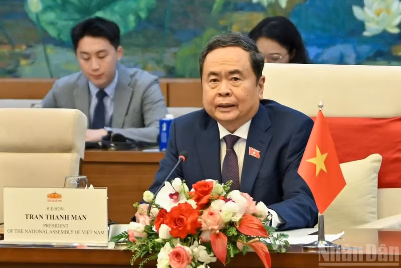 National Assembly President Tran Thanh Man and his spouse will pay official visits to the Republic of Korea and Mongolia from September 6 to 11. (Photo: nhandan.vn)