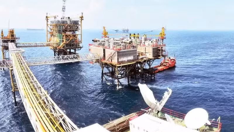 Central Processing Platform No. 2 at Bach Ho Field. (Photo: KHANH AN)