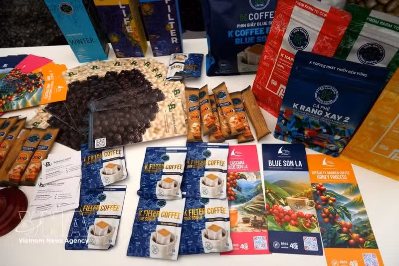 Vietnamese coffee products are promoted at Kaffee Campus 2026. (Photo: VNA)