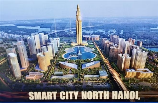 The blueprint of the Smart City North Ha Noi project. (Photo: VNA)