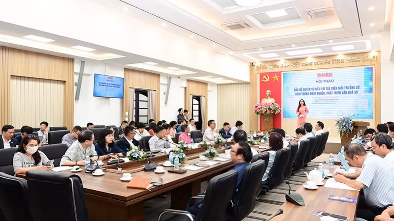 A workshop titled “Protecting intellectual property rights in the digital environment — Removing bottlenecks, developing digital culture.” (Photo: TITC)