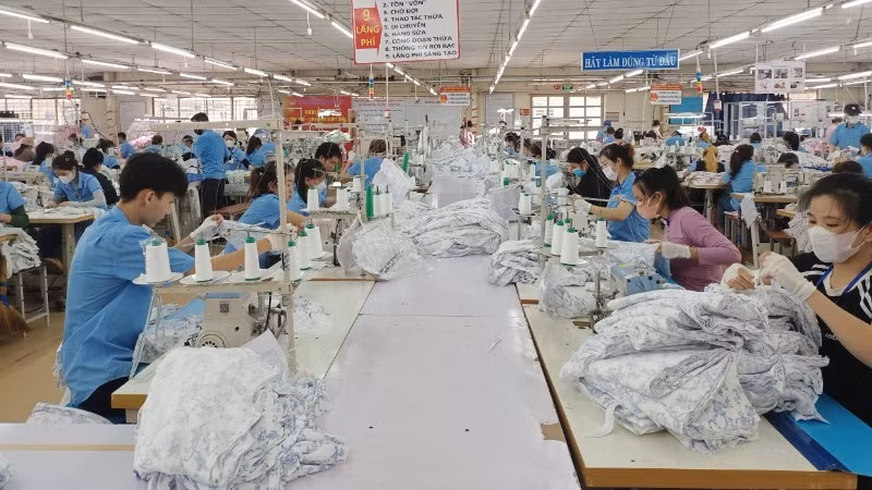 Textile and garment production at Hoa Tho Garment Factory (Quang Ngai). (Photo: nhandan.vn)