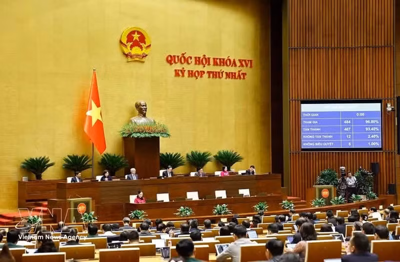 A view of the first session of the 16th National Assembly. (Photo: VNA)