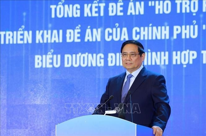 PM Pham Minh Chinh speaks at the conference (Photo: VNA)