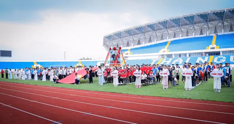 Teams participate in the 2026 National Championships for Athletics and Weightlifting for People with Disabilities.