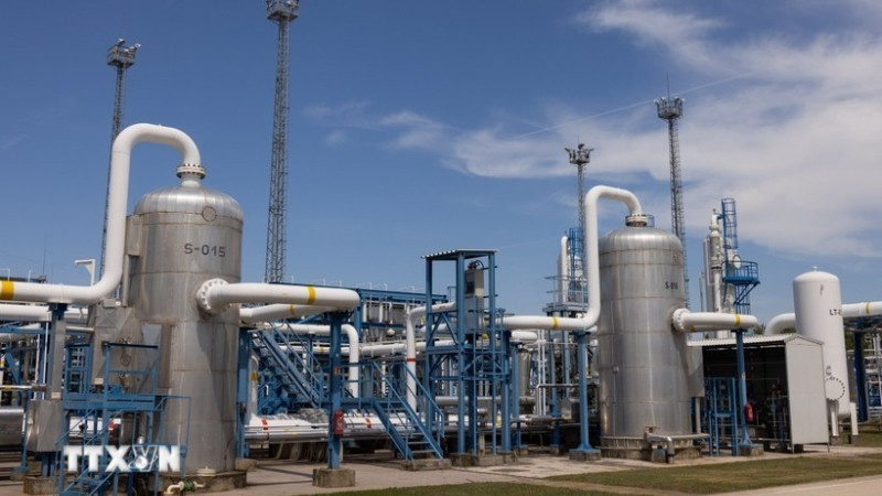Natural gas storage facility in Zsana, Hungary. (Photo: Xinhua/VNA)