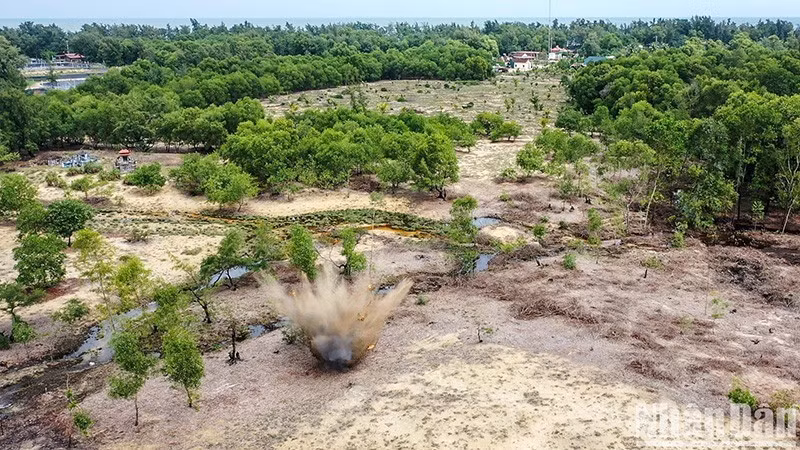 Mine clearance activities in Quang Tri. (Photo: THANH DAT)