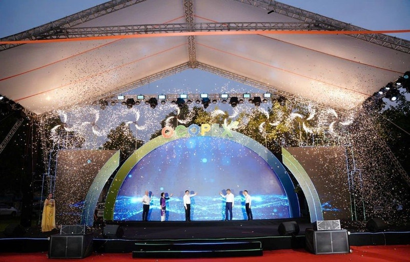 At the opening ceremony of the event