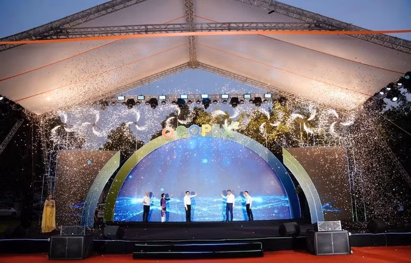 At the opening ceremony of the event