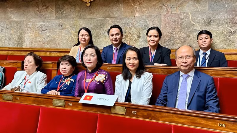 Vice Chairwoman of the National Assembly (NA) Nguyen Thi Thanh leads a Vietnamese delegation to attend the 50th session of the Francophone Parliamentary Assembly (APF-50) convened in Paris from July 9-13. (Photo: VNA)