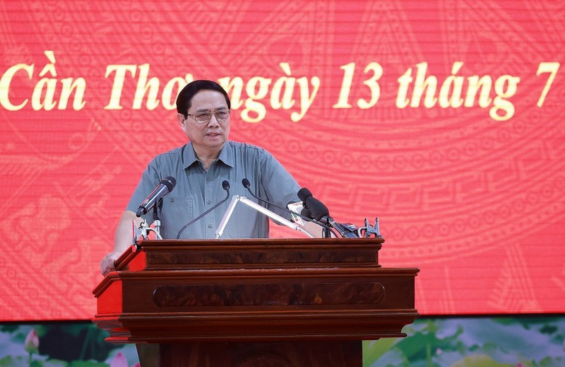 Prime Minister Pham Minh Chinh addresses the conference (Photo: VNA)