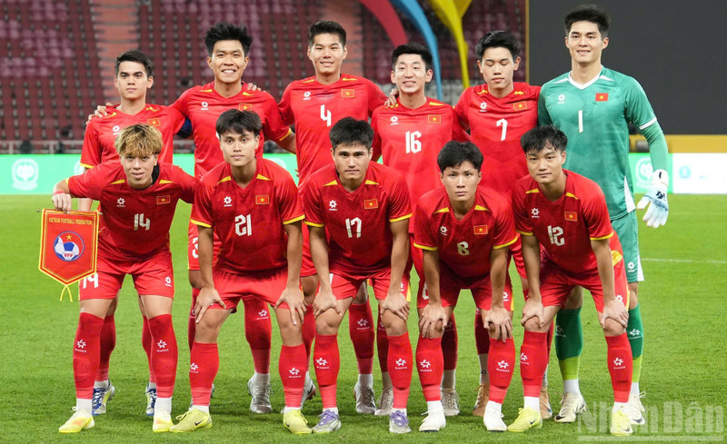 The starting lineup of the Viet Nam U22 team in this final match.