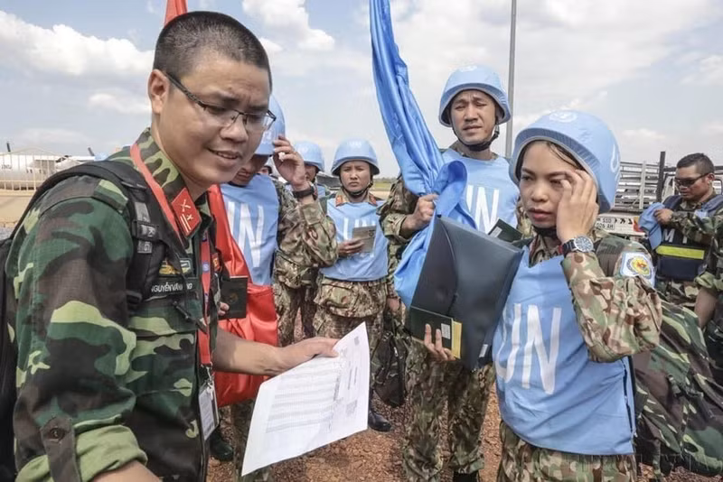 Vietnamese peacekeeping forces demonstrate the country's role and position in the international community. (Photo: VNA)