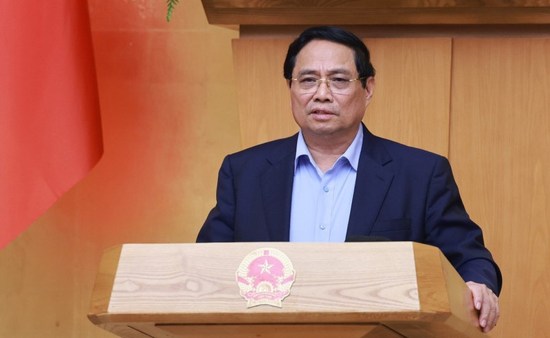 Prime Minister Pham Minh Chinh speaks at the Government’s regular meeting on November 8. (Photo: VNA)