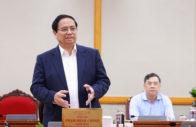 PM Pham Minh Chinh at the working session between the Politburo and the standing boards of the Party Committees of An Giang and Lam Dong provinces on September 3 (Photo: VNA)