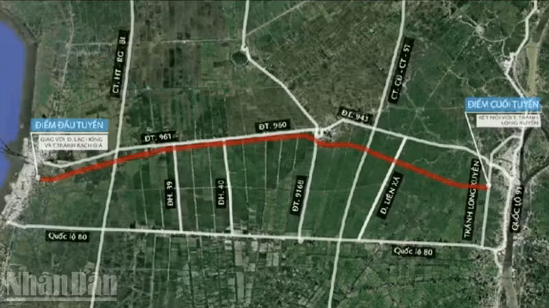 The Long Xuyen-Rach Gia connecting road project.