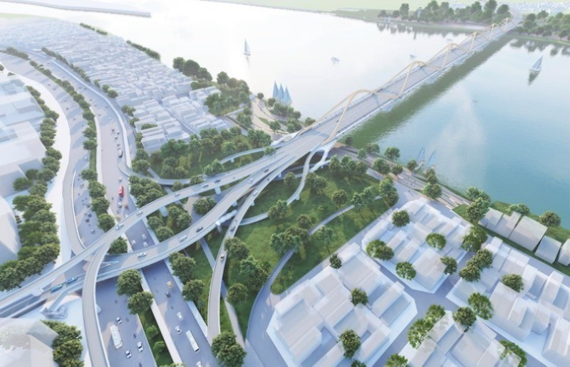 The design of Tran Hung Dao Bridge.