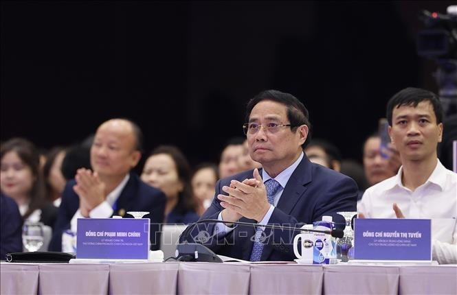 PM Pham Minh Chinh attends the plenary session of the Vietnam Private Economic Landscape Programme 2025 (ViPEL 2025) in Ha Noi on October 10. (Photo: VNA)