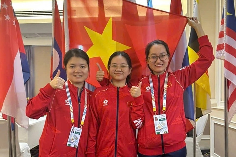 Vietnamese chess players at SEA Games 33 (Photo: qdnd.vn)